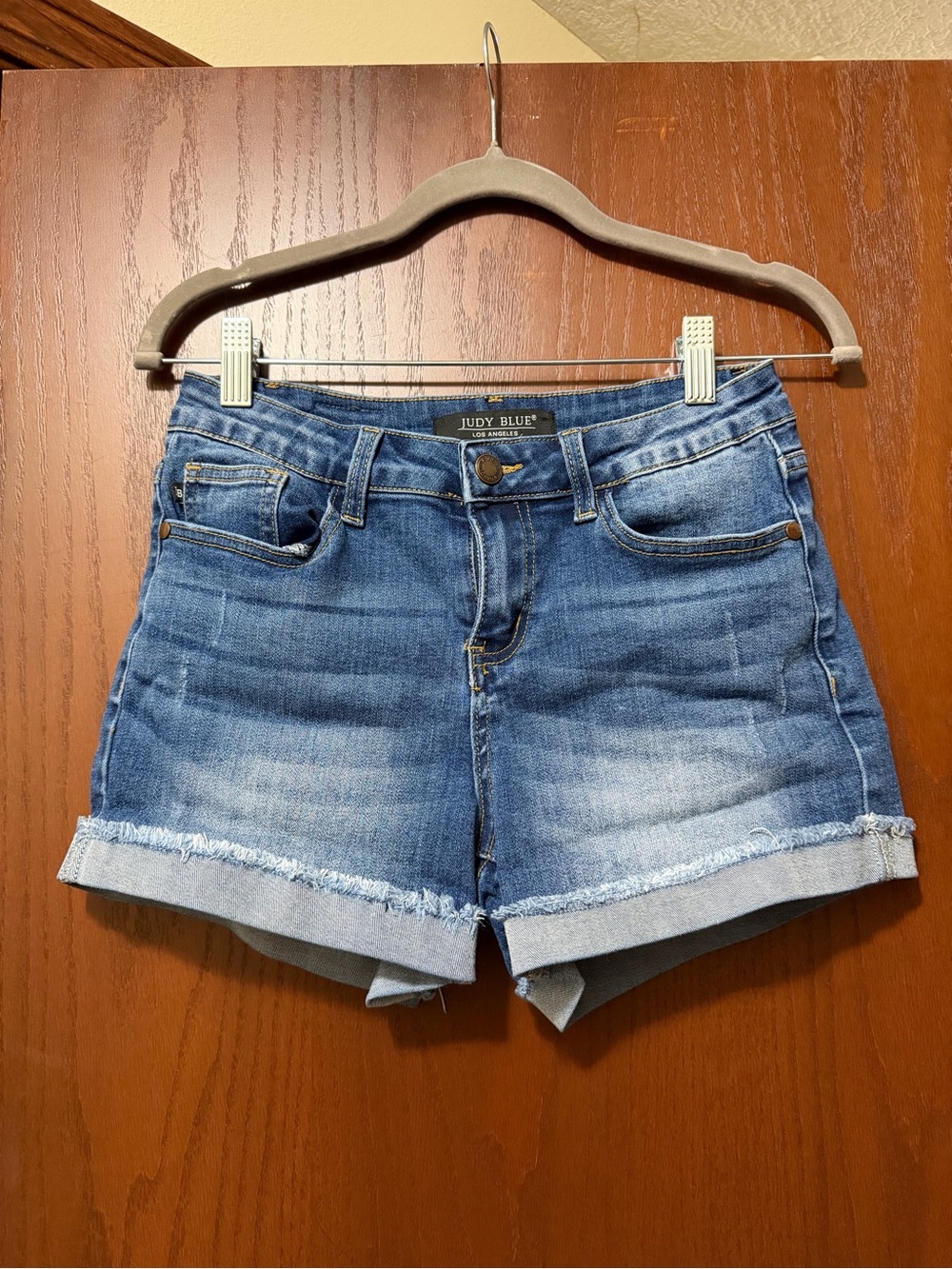 Judy Blue Women's Blue Denim Roll-Cuff Shorts